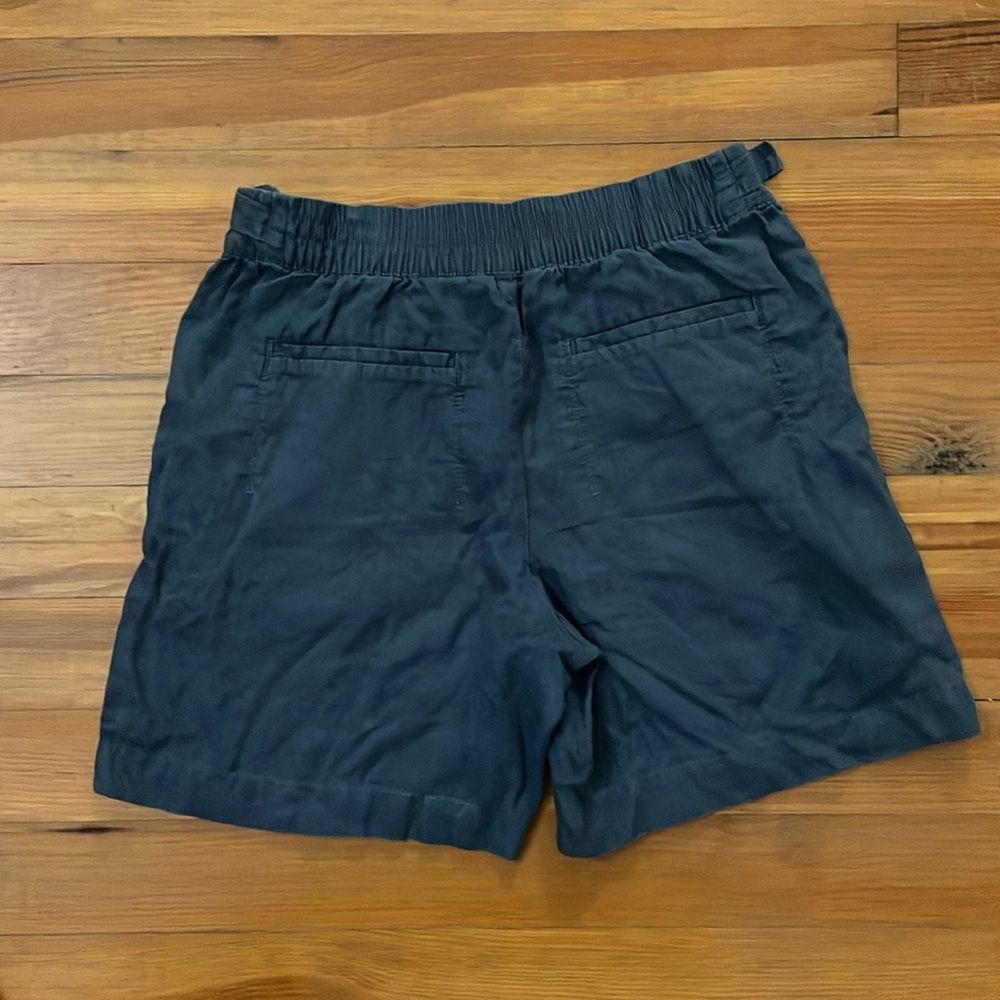 Athleta Voyager Blue Linen Shorts Womens Size 8 Casual Pockets - Picture 4 of 10